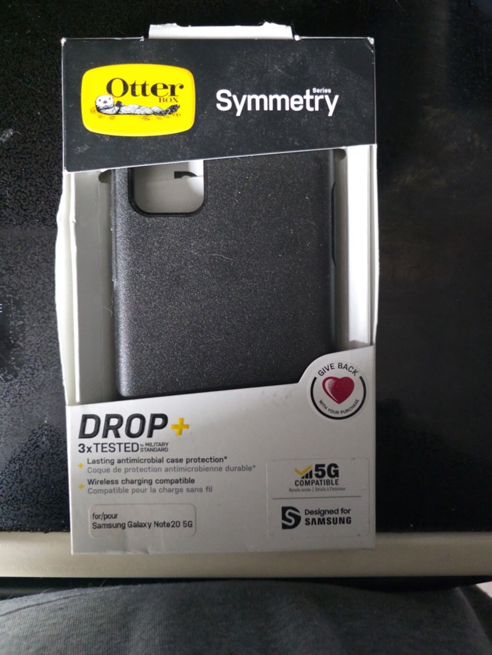 OtterBox Symmetry Series Black Protective Case for Samsung Galaxy Note20 5G